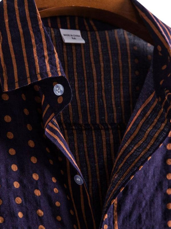 Vibrant Floral Paradise: Men's Casual Short Sleeve Summer Shirt - MENLL