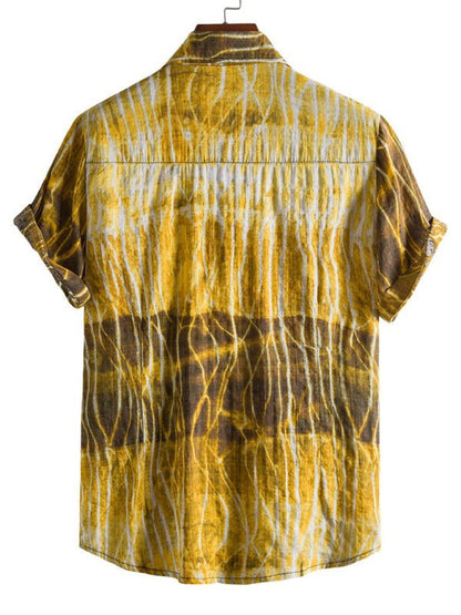 Vibrant Floral Paradise: Men's Casual Short Sleeve Summer Shirt - MENLL