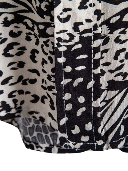 Vibrant Floral Paradise: Men's Casual Short Sleeve Summer Shirt - MENLL