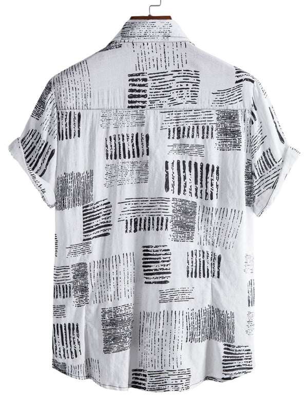 Vibrant Floral Paradise: Men's Casual Short Sleeve Summer Shirt - MENLL