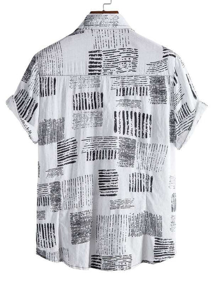 Vibrant Floral Paradise: Men's Casual Short Sleeve Summer Shirt - MENLL