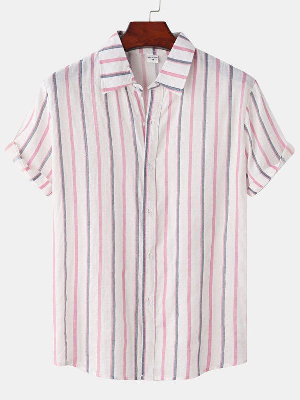 Vibrant Hawaiian Print Men's Casual Beach Shirt for Effortless Summer Style - MENLL