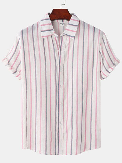 Vibrant Hawaiian Print Men's Casual Beach Shirt for Effortless Summer Style - MENLL