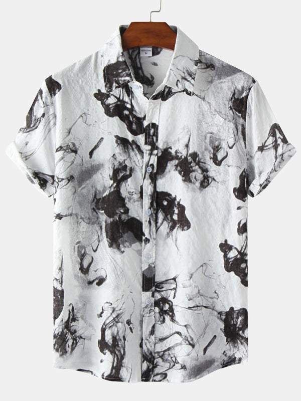 Vibrant Hawaiian Print Men's Casual Beach Shirt for Effortless Summer Style - MENLL