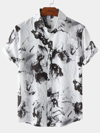 Vibrant Hawaiian Print Men's Casual Beach Shirt for Effortless Summer Style - MENLL