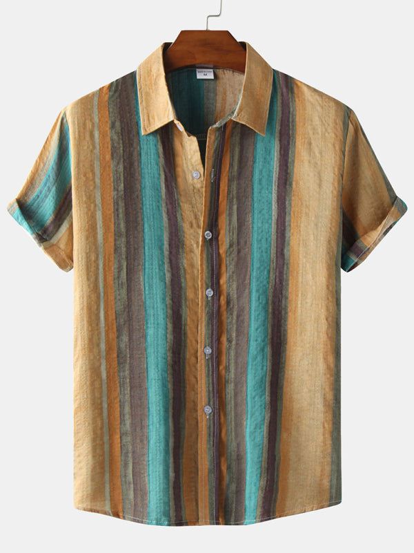Vibrant Hawaiian Print Men's Casual Beach Shirt for Effortless Summer Style - MENLL