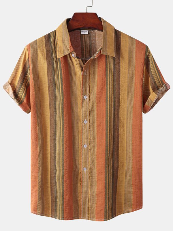 Vibrant Hawaiian Print Men's Casual Beach Shirt for Effortless Summer Style - MENLL
