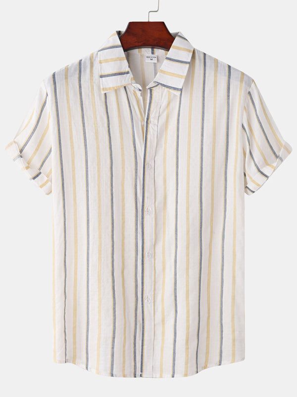 Vibrant Hawaiian Print Men's Casual Beach Shirt for Effortless Summer Style - MENLL