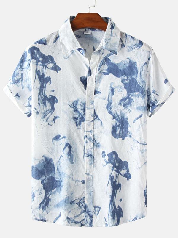 Vibrant Hawaiian Print Men's Casual Beach Shirt for Effortless Summer Style - MENLL