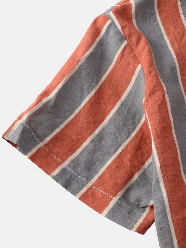 Vibrant Hawaiian Print Men's Casual Beach Shirt for Effortless Summer Style - MENLL