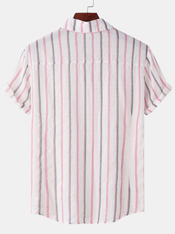 Vibrant Hawaiian Print Men's Casual Beach Shirt for Effortless Summer Style - MENLL