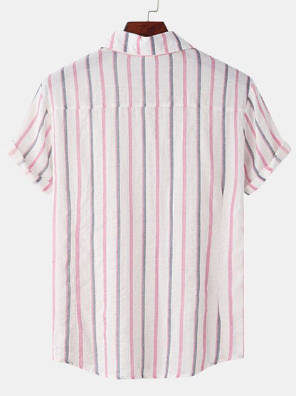 Vibrant Hawaiian Print Men's Casual Beach Shirt for Effortless Summer Style - MENLL