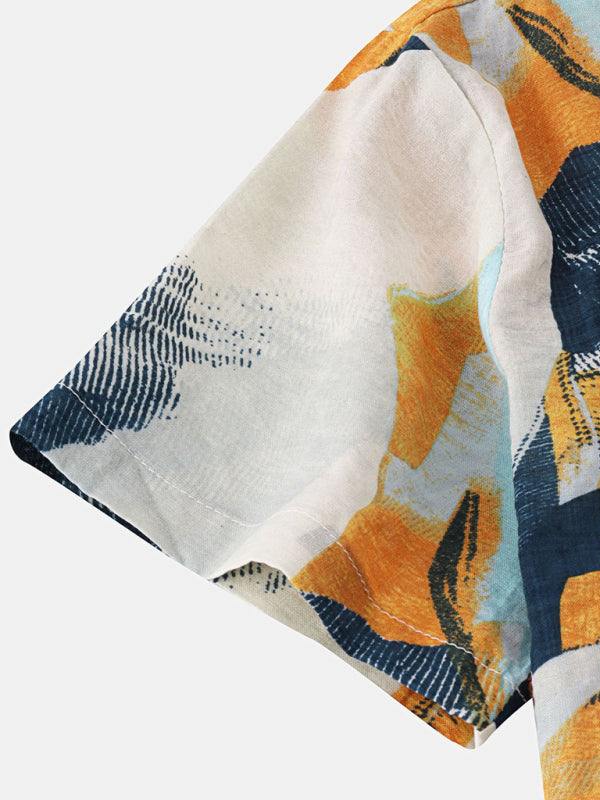 Vibrant Hawaiian Print Men's Casual Beach Shirt for Effortless Summer Style - MENLL