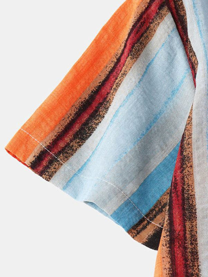 Vibrant Hawaiian Print Men's Casual Beach Shirt for Effortless Summer Style - MENLL
