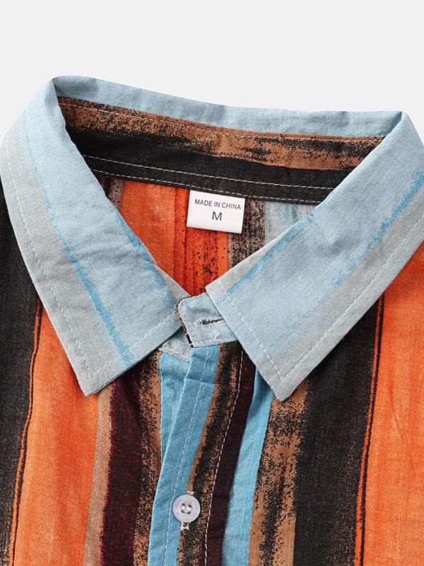 Vibrant Hawaiian Print Men's Casual Beach Shirt for Effortless Summer Style - MENLL