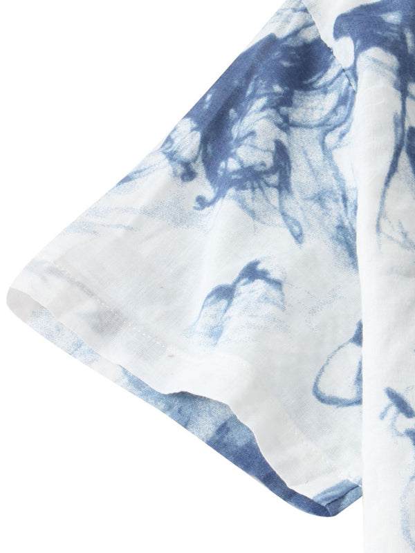 Vibrant Hawaiian Print Men's Casual Beach Shirt for Effortless Summer Style - MENLL