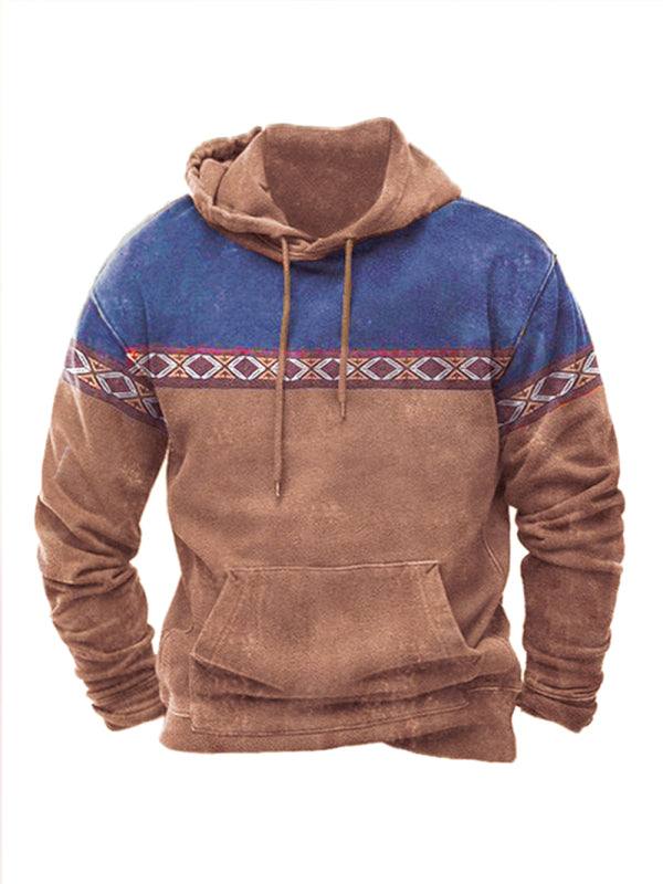 Urban Chic Digital Print Hoodie for Men - Trendy Street Sportswear for Casual Comfort - MENLL