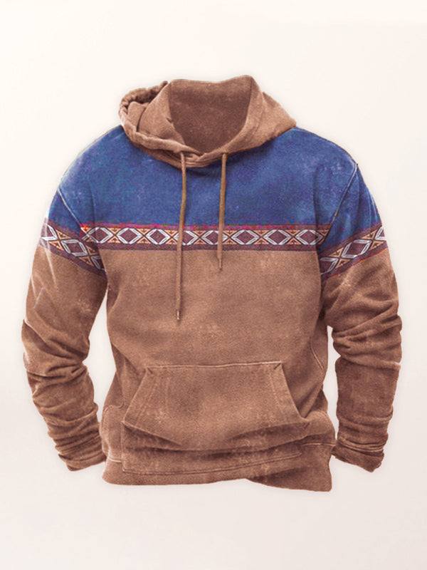 Urban Chic Digital Print Hoodie for Men - Trendy Street Sportswear for Casual Comfort - MENLL