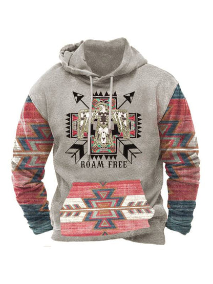 Urban Chic Digital Print Hoodie for Men - Trendy Street Sportswear for Casual Comfort - MENLL