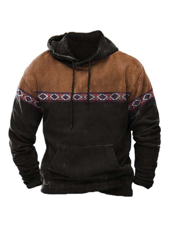 Urban Chic Digital Print Hoodie for Men - Trendy Street Sportswear for Casual Comfort - MENLL