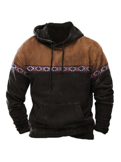 Urban Chic Digital Print Hoodie for Men - Trendy Street Sportswear for Casual Comfort - MENLL