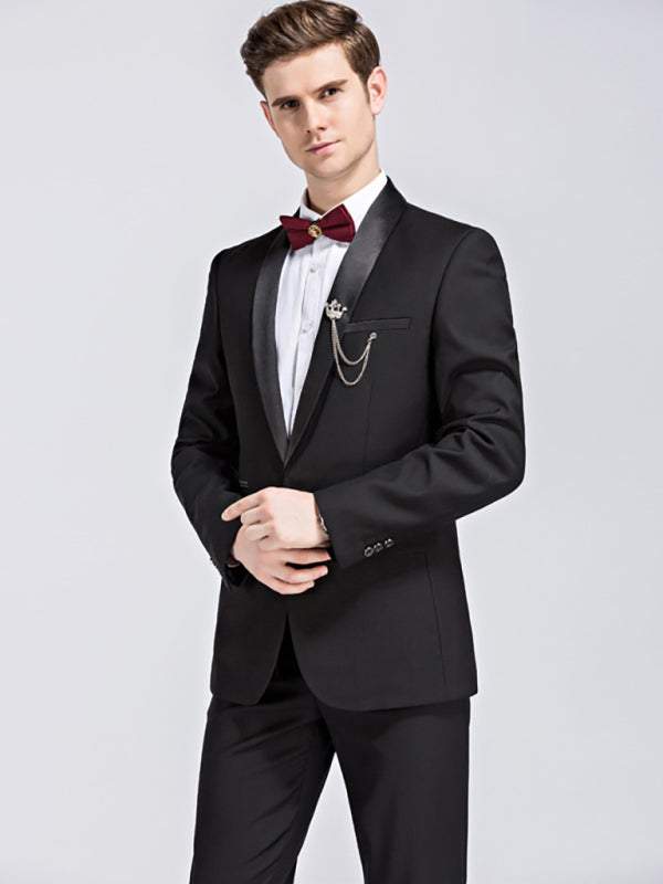 Men's Stylish Lapel Collar Business Suit