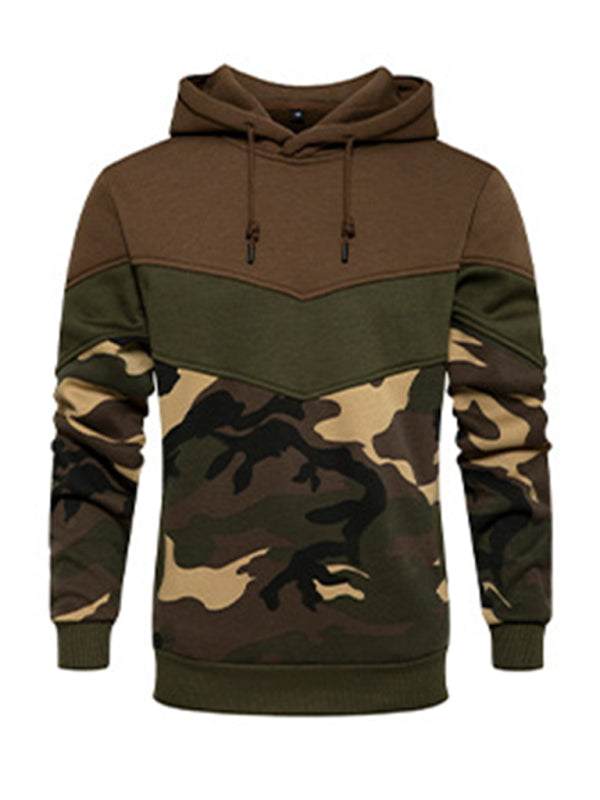Stylish Men's Color Block Hooded Sweatshirt - Perfect for Year-Round Casual Wear - MENLL
