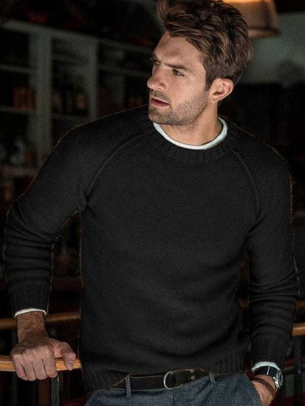 Stylish Men's Slim Fit Round Neck Sweaters for Effortless Leisure - MENLL