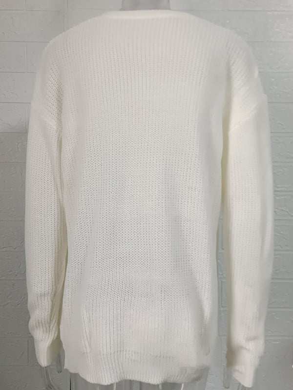 Chic Men's Solid Color Round Neck Knit Pullover Sweater for Stylish Autumn-Winter Days