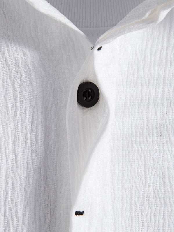 Effortlessly Stylish Men's Short Sleeve Casual Button-Up Shirt in Soft Cotton-Linen Blend - MENLL