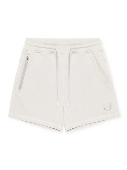 Retro-inspired men's versatile training shorts with embroidered design, loose fit, and practical slant pockets.
