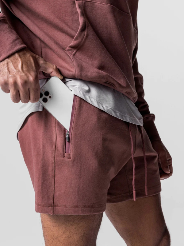 Retro-Inspired Men's Versatile Training Shorts - Embroidered Loose Fit for Ultimate Comfort and Style - MENLL