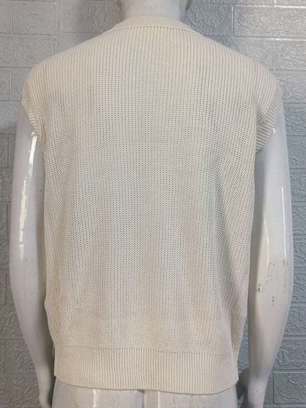 Stylish Men's Knitted Polo Top with Lapel Collar - Solid Color Elegance for Spring-Summer - MENLL