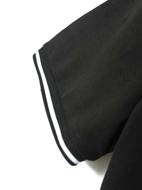 Sophisticated Ribbed Collar Sports Polo Shirt - Stylish Comfort for Every Occasion - MENLL