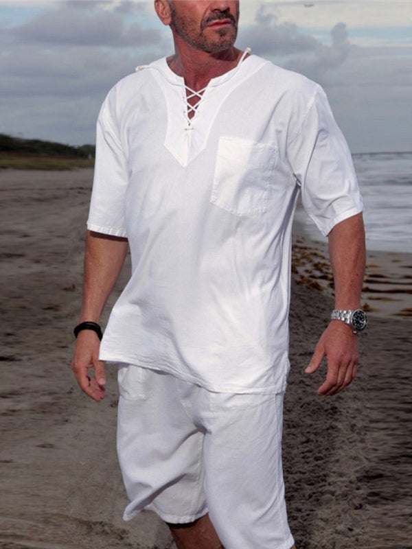 Stylish Men's Casual Beach Tops: Short & Long Sleeve Comfort for Spring-Summer Adventures - MENLL