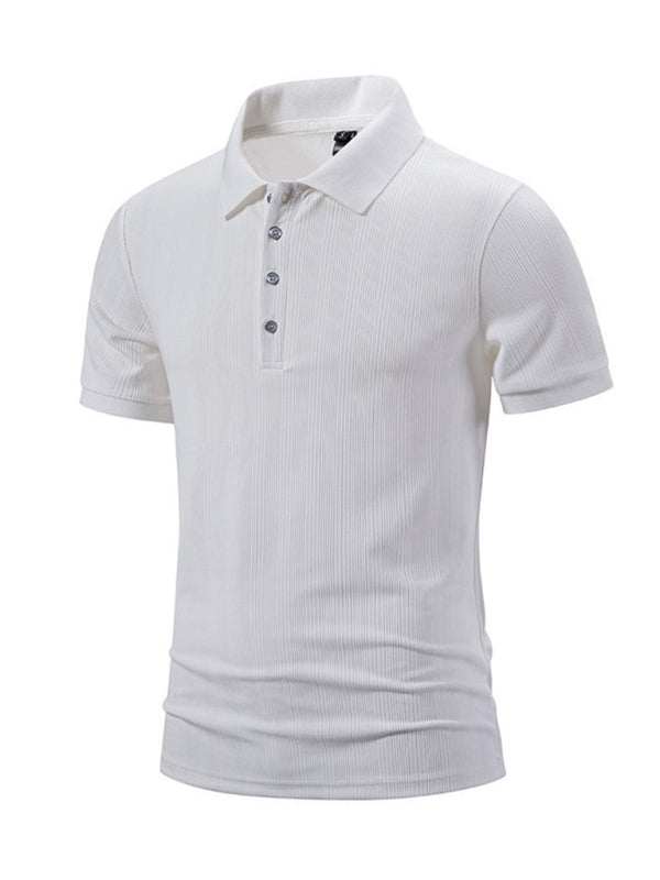Stylish Men's Spring-Summer Pit Lapel Polo Shirt for Effortless Casual Elegance - MENLL
