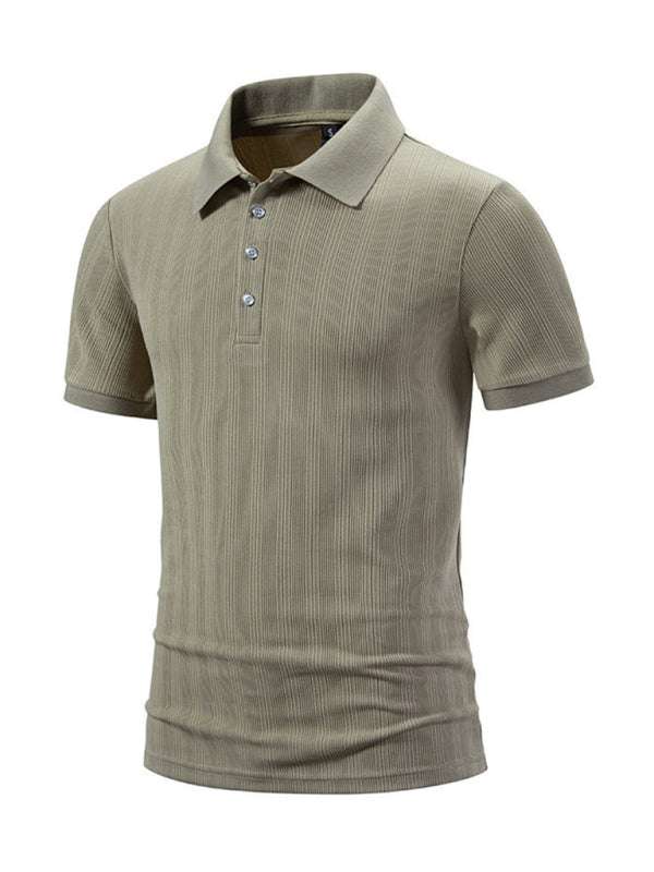 Stylish Men's Spring-Summer Pit Lapel Polo Shirt for Effortless Casual Elegance - MENLL