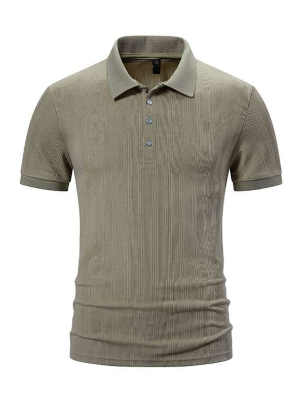 Stylish Men's Spring-Summer Pit Lapel Polo Shirt for Effortless Casual Elegance - MENLL