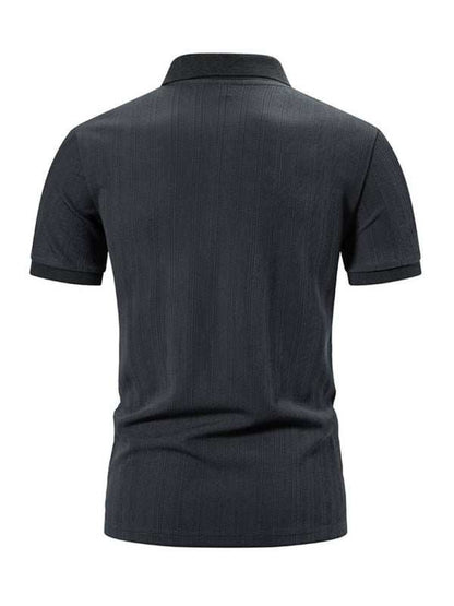 Stylish Men's Spring-Summer Pit Lapel Polo Shirt for Effortless Casual Elegance - MENLL