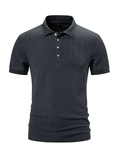 Stylish Men's Spring-Summer Pit Lapel Polo Shirt for Effortless Casual Elegance - MENLL