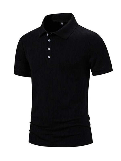 Stylish Men's Spring-Summer Pit Lapel Polo Shirt for Effortless Casual Elegance - MENLL