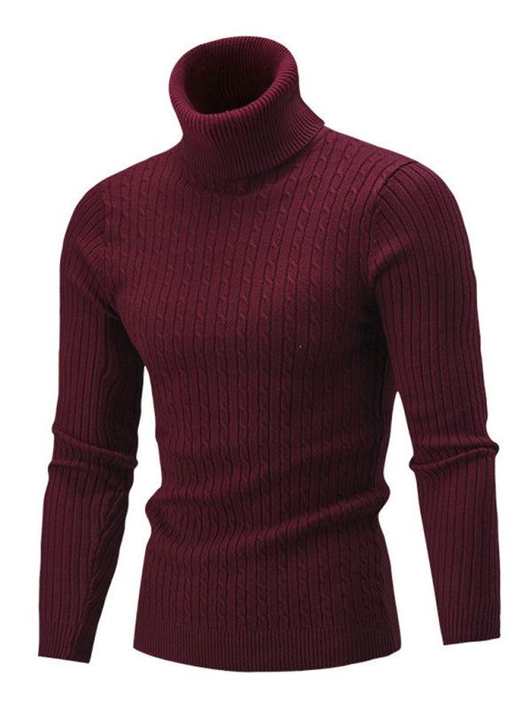 Sleek Stretchy Turtleneck Sweater for Men - Perfect Casual Elegance - MENLL