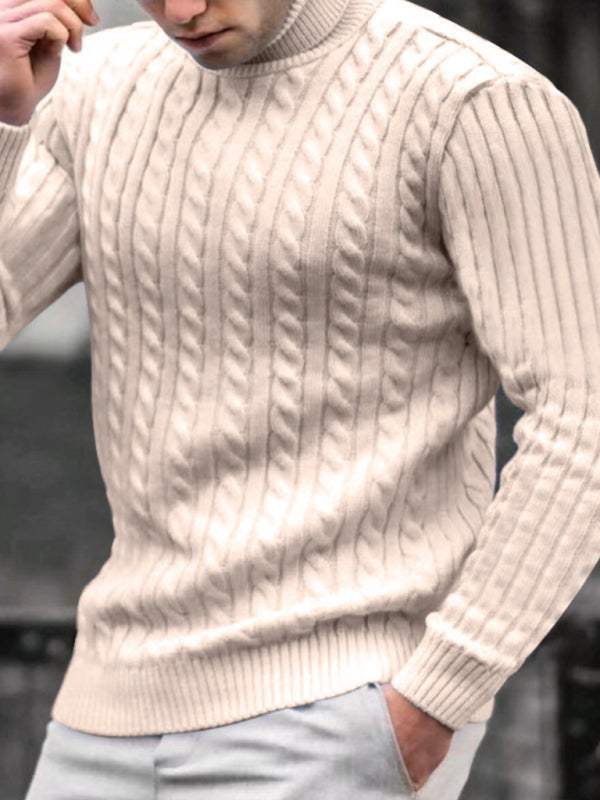 Sleek Stretchy Turtleneck Sweater for Men - Perfect Casual Elegance - MENLL