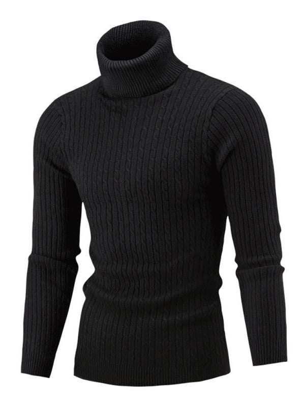 Sleek Stretchy Turtleneck Sweater for Men - Perfect Casual Elegance - MENLL