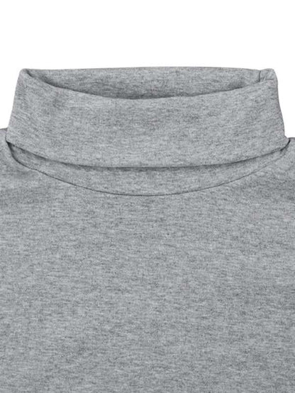 Stylish Men's High Collar Long Sleeve Turtleneck Tee for Effortless Layering - MENLL