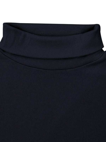 Stylish Men's High Collar Long Sleeve Turtleneck Tee for Effortless Layering - MENLL