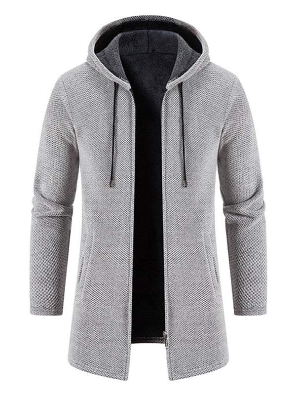 Stylish Men's Zip-Up Hooded Cardigan for Casual Spring-Summer Wear - MENLL