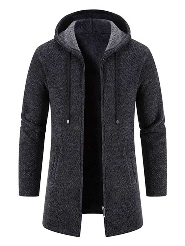 Stylish Men's Zip-Up Hooded Cardigan for Casual Spring-Summer Wear - MENLL