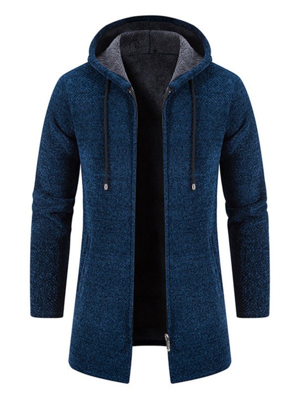 Stylish Men's Zip-Up Hooded Cardigan for Casual Spring-Summer Wear - MENLL
