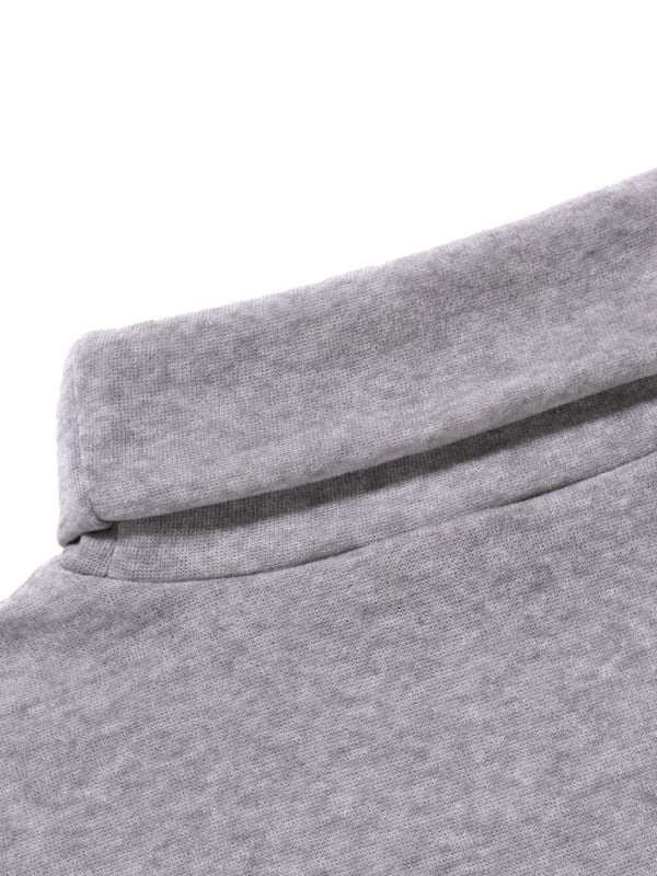 Cozy Autumn-Winter Men's Knitted Fleece Turtleneck Pullover - MENLL